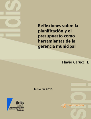 Reflexiones sobre planificación y el presupuesto como herramientas de la gerencia municipal