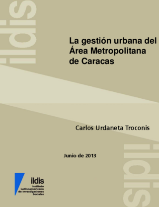 La gestion urbana del área metropolitana de Caracas