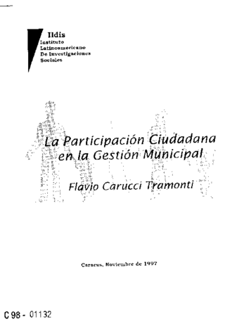 La participación ciudadana en la gestión municipal